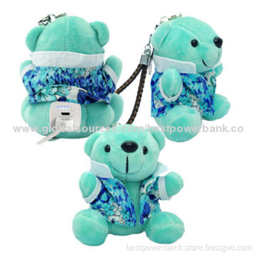 Colorful Doll Cool Bear Original Battery 6,000mAh Smartphone Universal Power Banks with USB Charger